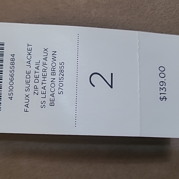 Chico's faux suede jacket with zipper sleeve - Picture 4 of 7